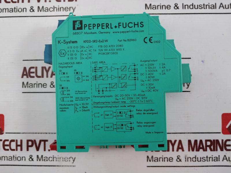 Pepperl+Fuchs Kfd2-sr2-ex2.W 132960 Switch Amplifier Dc20-30V/35-40Ma