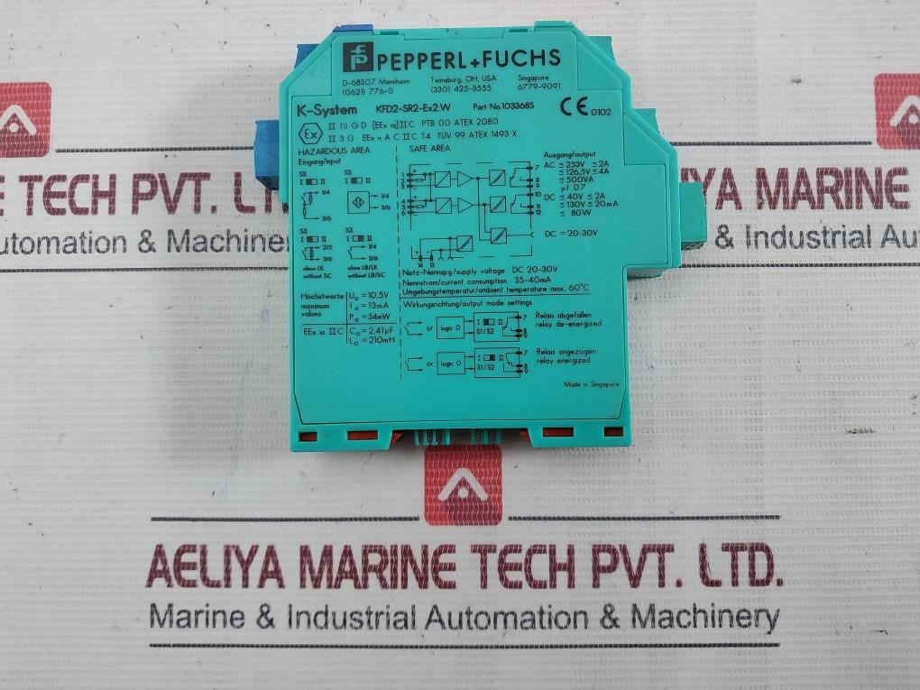 Pepperl+Fuchs Kfd2-sr2-ex2.W K-system Switch Amplifier 20–30Vdc 35–40Ma