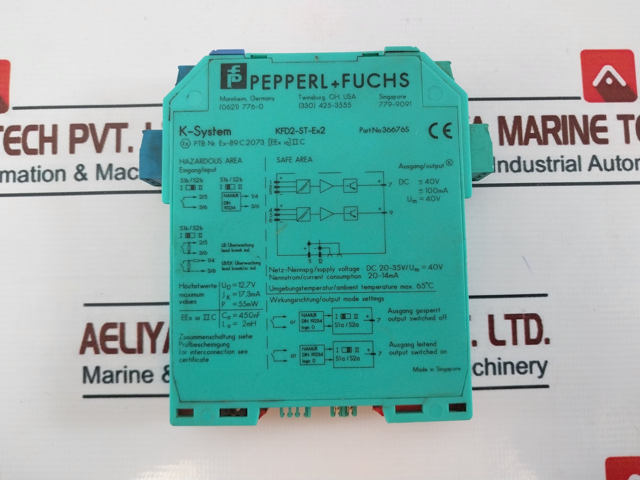 Pepperl+Fuchs Kfd2-st-ex2 Switch Amplifier 36676S