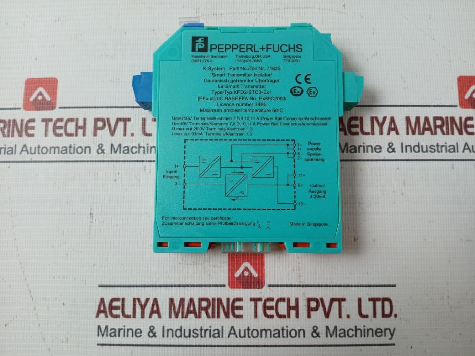 Pepperl+Fuchs Kfd2-stc3-ex1 Smart Transmitter Power Supply 71826 40V 250V 4-20Ma