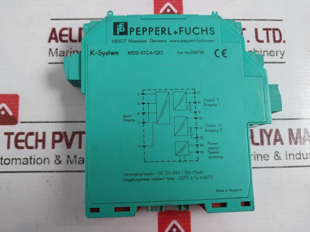 Pepperl+Fuchs Kfd2-stc4-1.2O Smart Transmitter Power Supply Dc 20-35V 125-72Ma