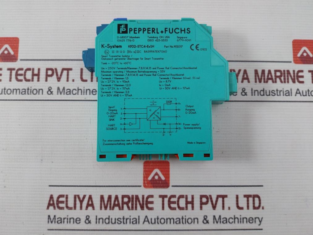 Pepperl+Fuchs Kfd2-stc4-ex1H Transmitter Power Supply 0-20 Ma Bas99Atex7060 35V