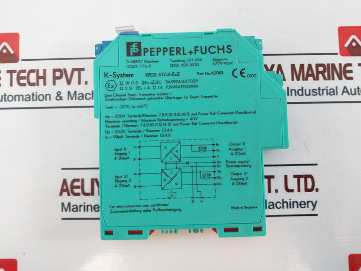Pepperl+Fuchs Kfd2-stc4-ex2 Dual Channel Smart Transmitter Isolator 42083