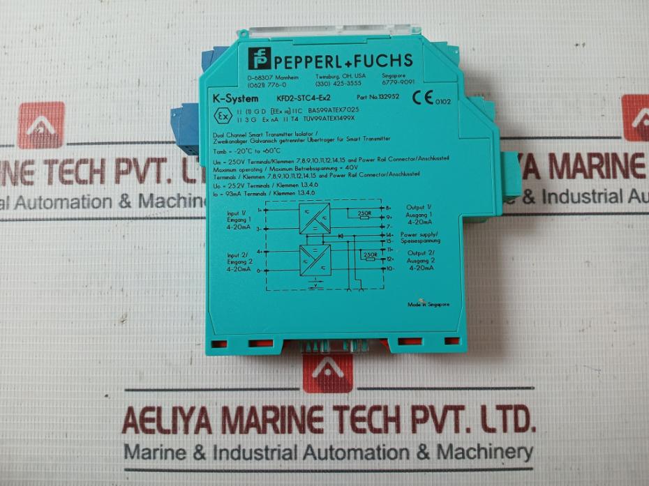 Pepperl+Fuchs Kfd2-stc4-ex2 Smart Transmitter Power Supply 132952 40V 250V 93Ma