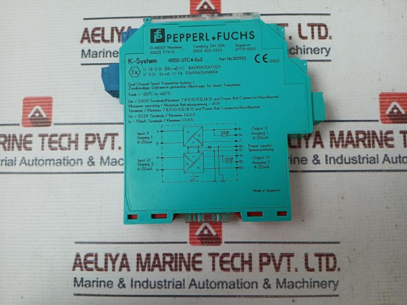 PEPPERL+FUCHS KFD2-STC4-EX2 Transmitter Power Supply 250V 4-20MA 93MA