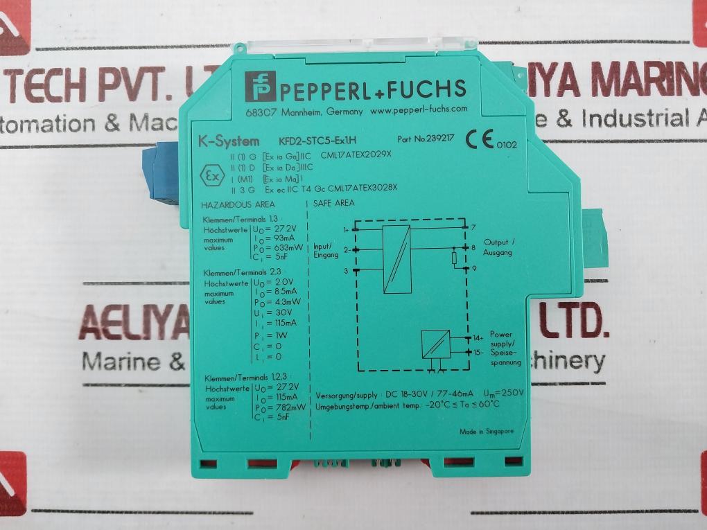 Pepperl+Fuchs Kfd2-stc5-ex1.H Safety Barrier K-system Dc 18-30V