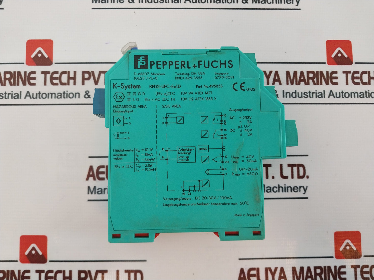 Pepperl+Fuchs Kfd2-ufc-ex1.D Frequency Converter With Trip Values 49535S 2A