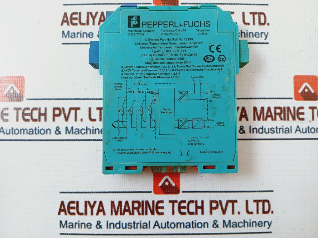 Pepperl+Fuchs Kfd2-ut-ex1 72190 Universal Temperature Measurement Amplifier&nbsp;