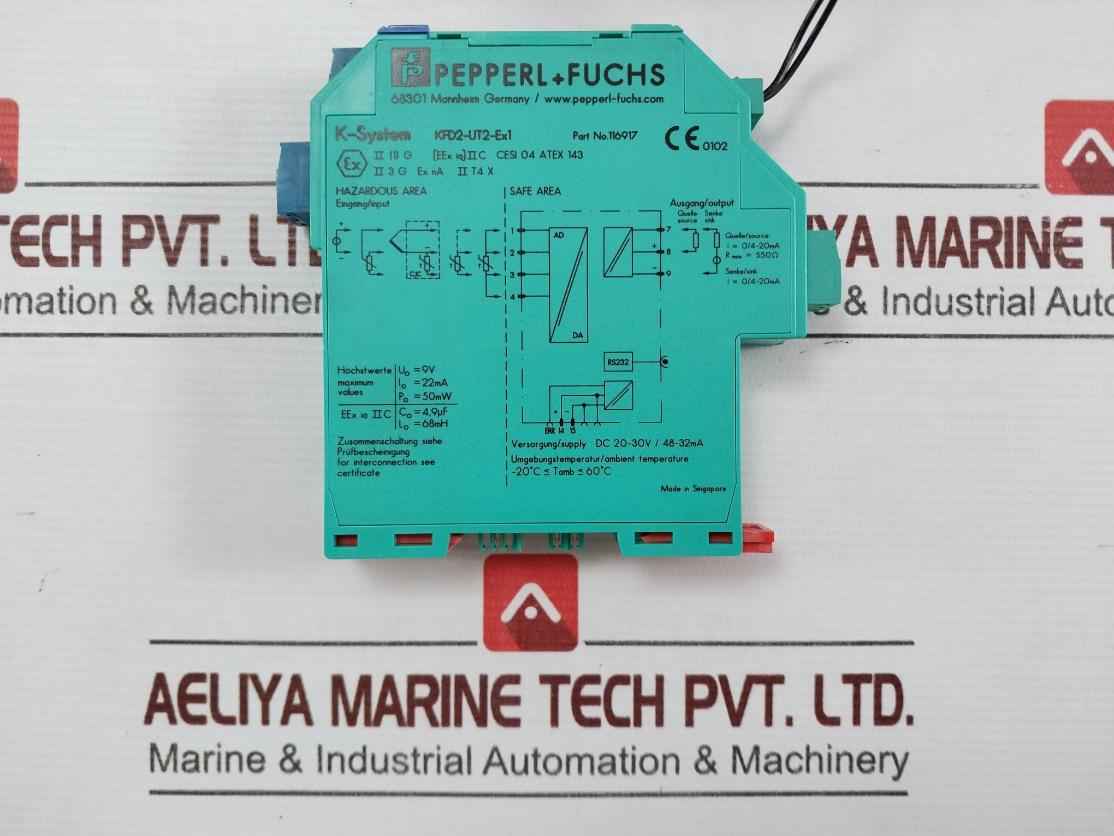 Pepperl+Fuchs Kfd2-ut2-ex1 Universal Temperature Converter 116917 102502 9V 22Ma