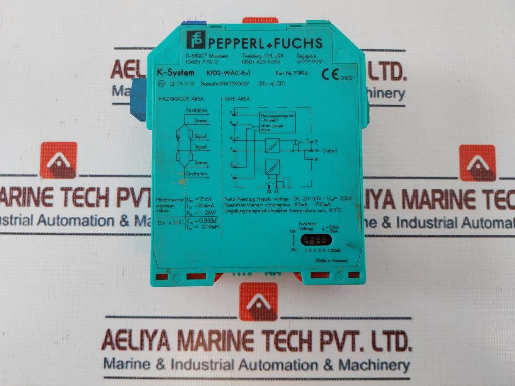 Pepperl+Fuchs Kfd2-wac-ex1 Signal Converter 71894 Dc20-35V