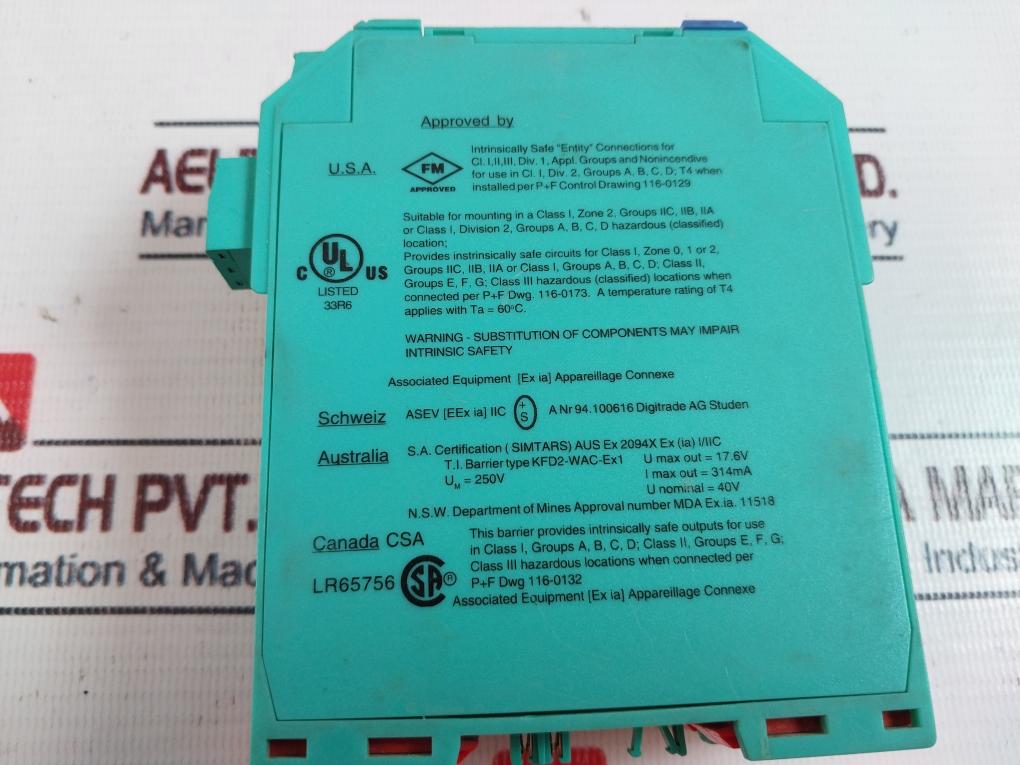 Pepperl+fuchs KFD2-WAC-EX1 Transformer Isolated Strain Gauge Amplifier 71894