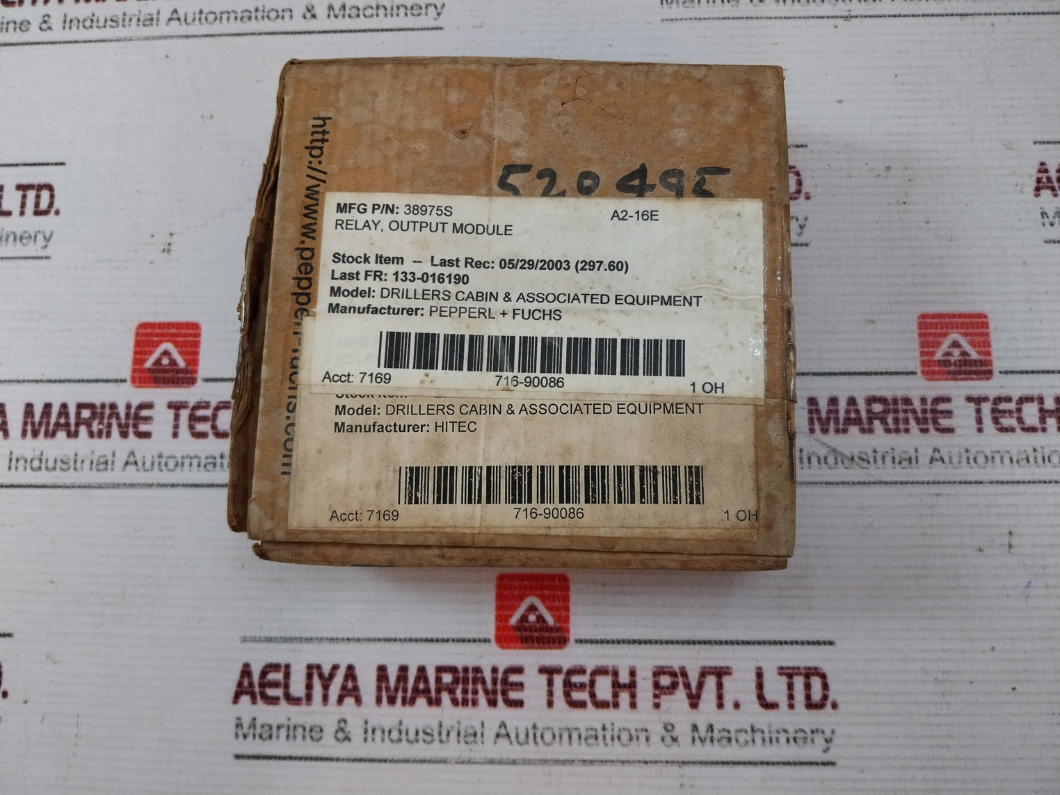 Pepperl+Fuchs Kfdo-ro-ex2 Safety Barrier 38975S 20-30V Dc