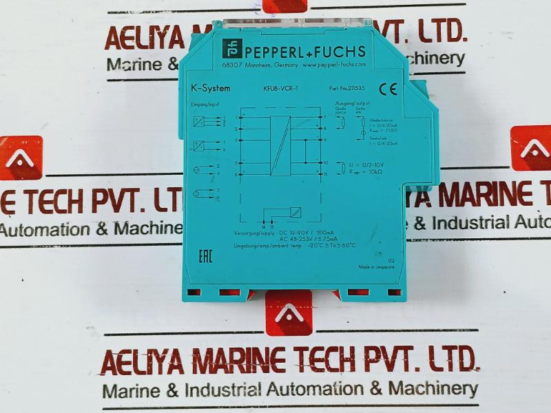 Pepperl+Fuchs Kfu8-vcr-1 Transmitter Power Supply/Converter 211535