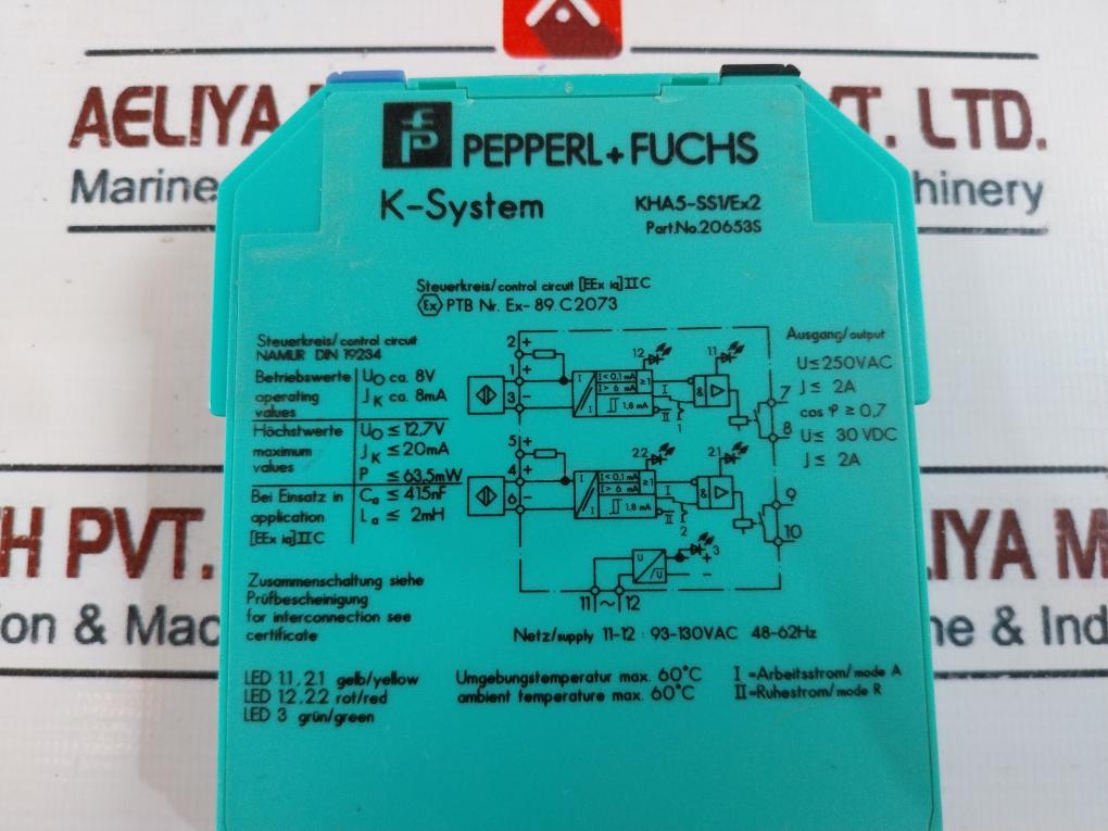 Pepperl+Fuchs Kha5-ss1/Ex2 Switch Amplifier 20653S