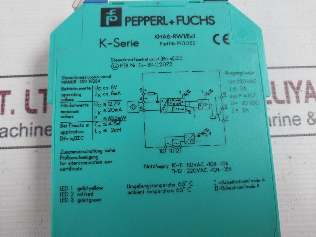Pepperl+Fuchs Kha6-rw1/Ex1 Switch Amplifier 19005S