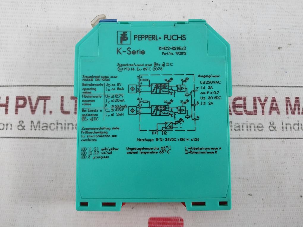 Pepperl+Fuchs Khd2-rs1/Ex2 K-serie Switch Amplifier Module 19281S 30Vdc