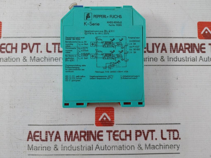 Pepperl+Fuchs Khd2-rs1/Ex2 Switch Amplifier 20Ma 12,7V 2Mh 415Nf 63,5Mw 30Vdc