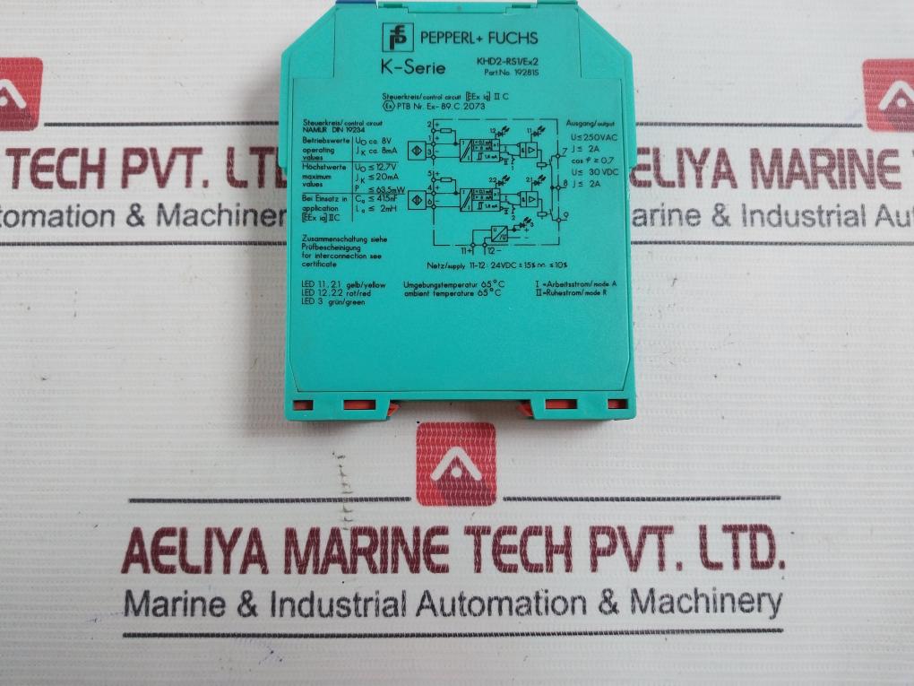 Pepperl+Fuchs Khd2-rs1/Ex2 Switch Amplifier 20Ma 415Nf 250Vac 65°C