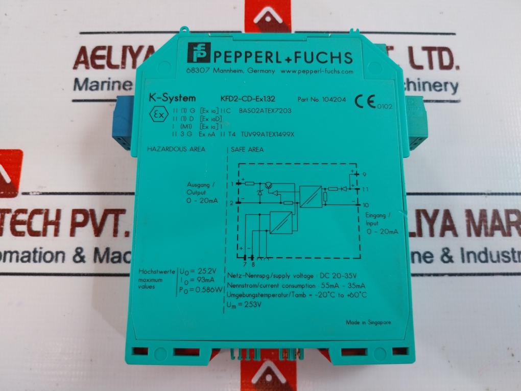 Pepperl+Fuchs Khd2-ss1/Ex2 Solated Switch Amplifier Module