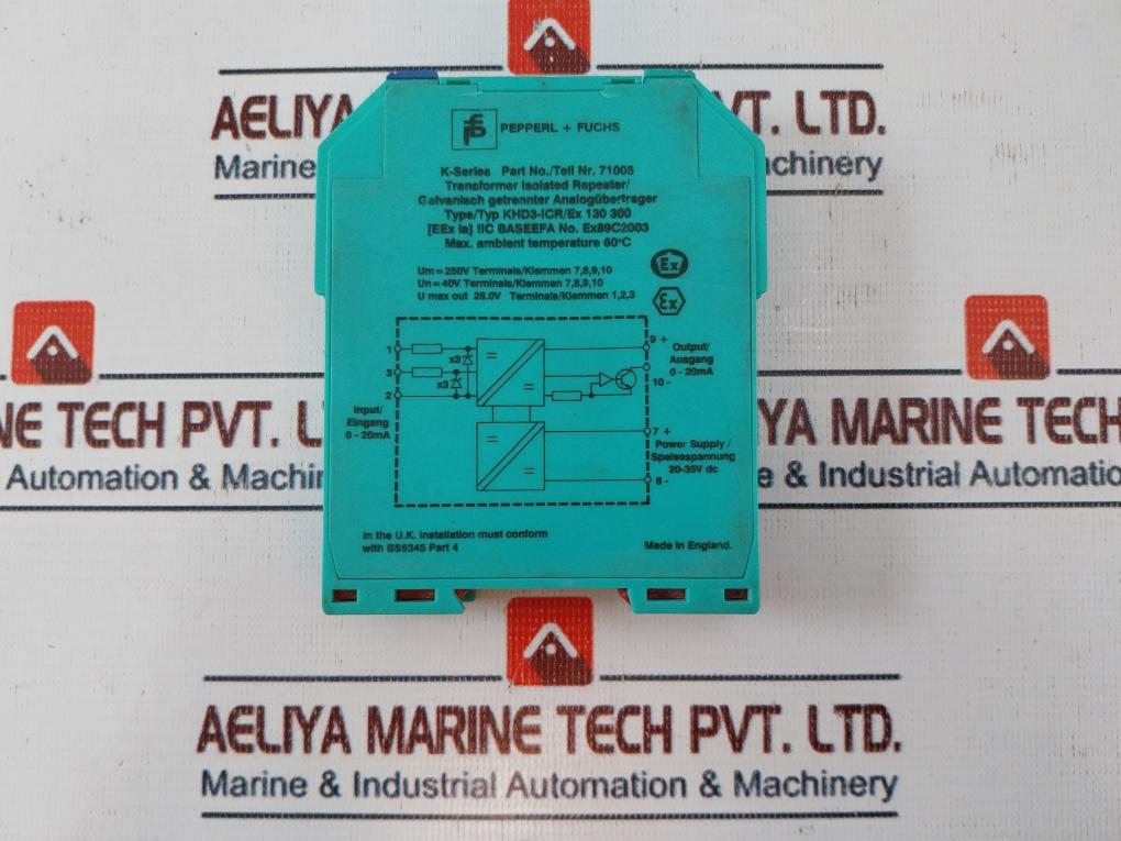 Pepperl+Fuchs Khd3-icr/Ex 130 300 Transformer Isolated Repeater 71005 20-35Vdc