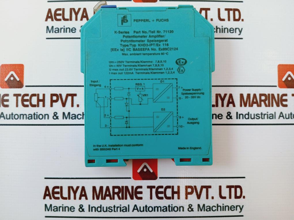 Pepperl+Fuchs Khd3-ipt/Ex 116 Potentiometer Amplifier 71120