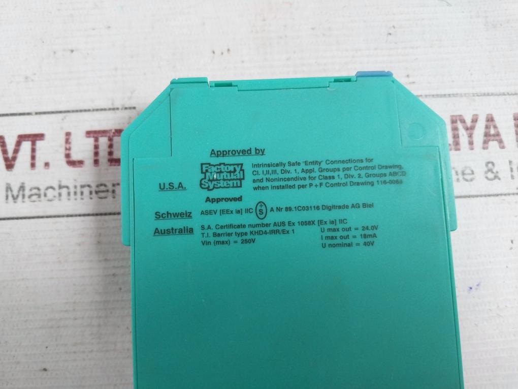 Pepperl+Fuchs Khd4-irr/Ex1 Potentiometer Converter Ex88B2409 15-35Vdc