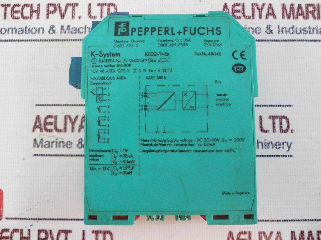 Pepperl+fuchs KSD2-TI-EX Universal Temperature Converter 41104S DC20-30V
