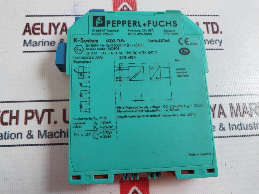 Pepperl+Fuchs Ksd2-ti-ex Universal Temperature Converter 53736S Dc20-30V