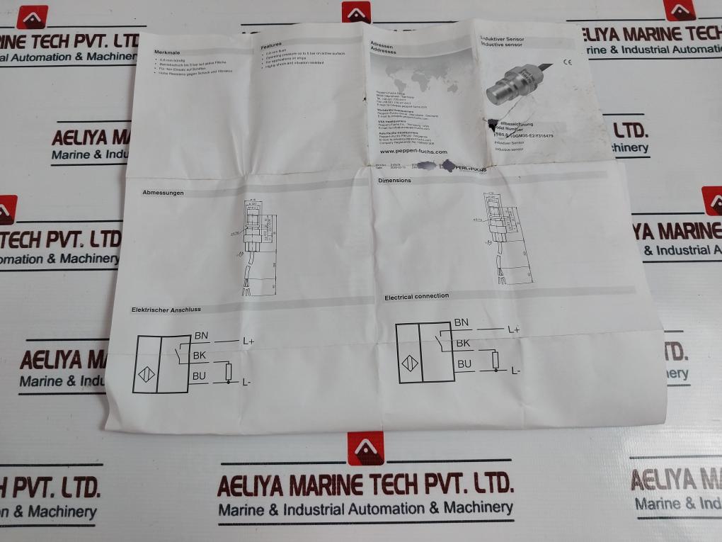 Pepperl + Fuchs Nbb0,8-10gm35-e2-y316479 Inductive Sensor
