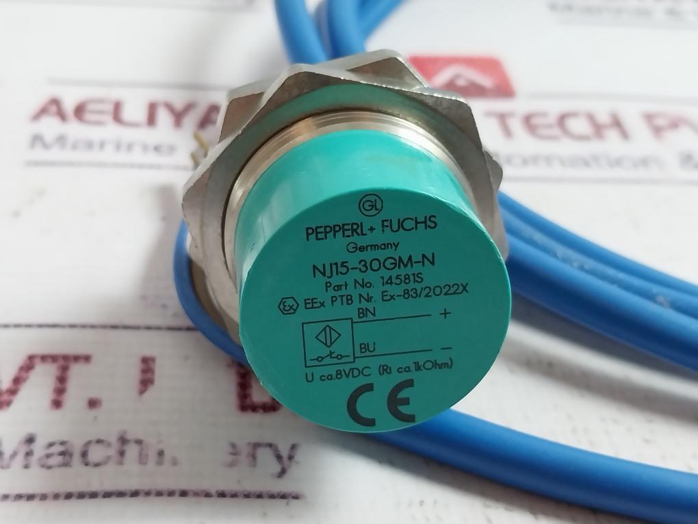 Pepperl+Fuchs Nj15-30Gm-n Proximity Sensor, Eex Ptb Nr. Ex-83/2022X