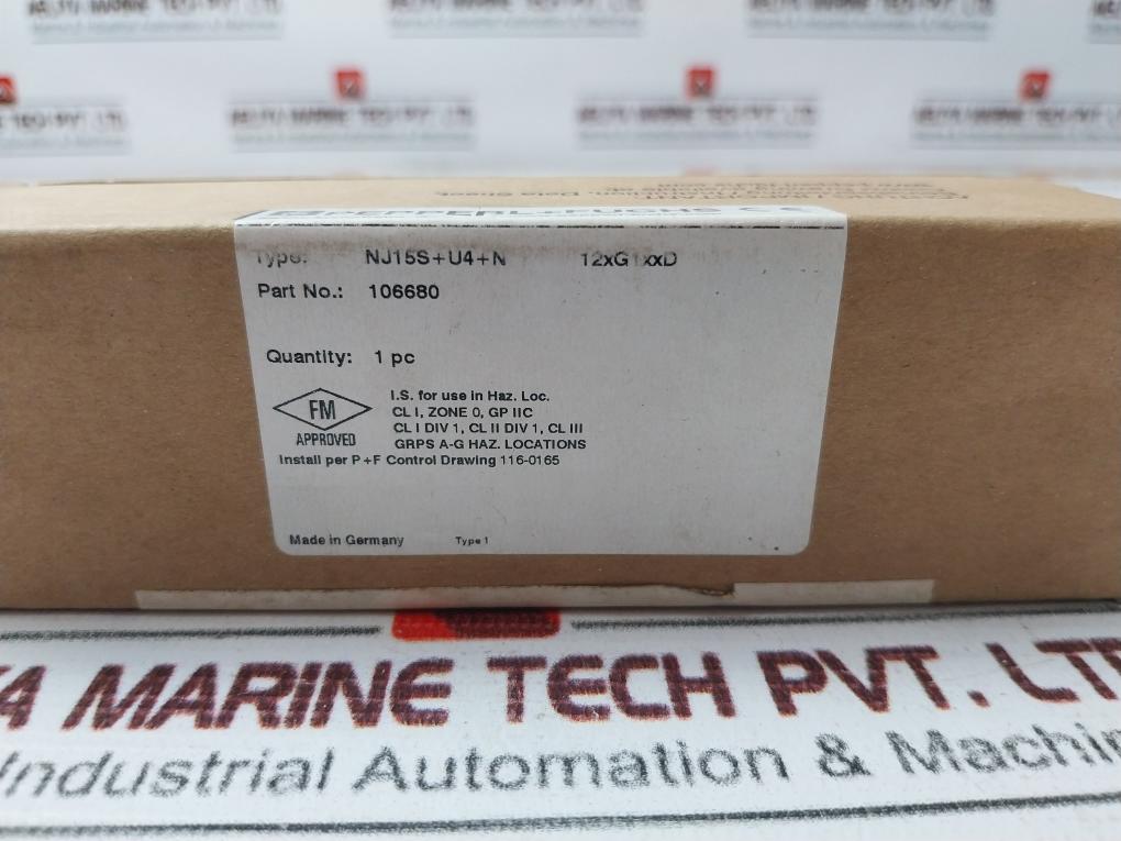 Pepperl+Fuchs Nj15S+U4+N Proximity Switch Sensor 106680 10120Psis24