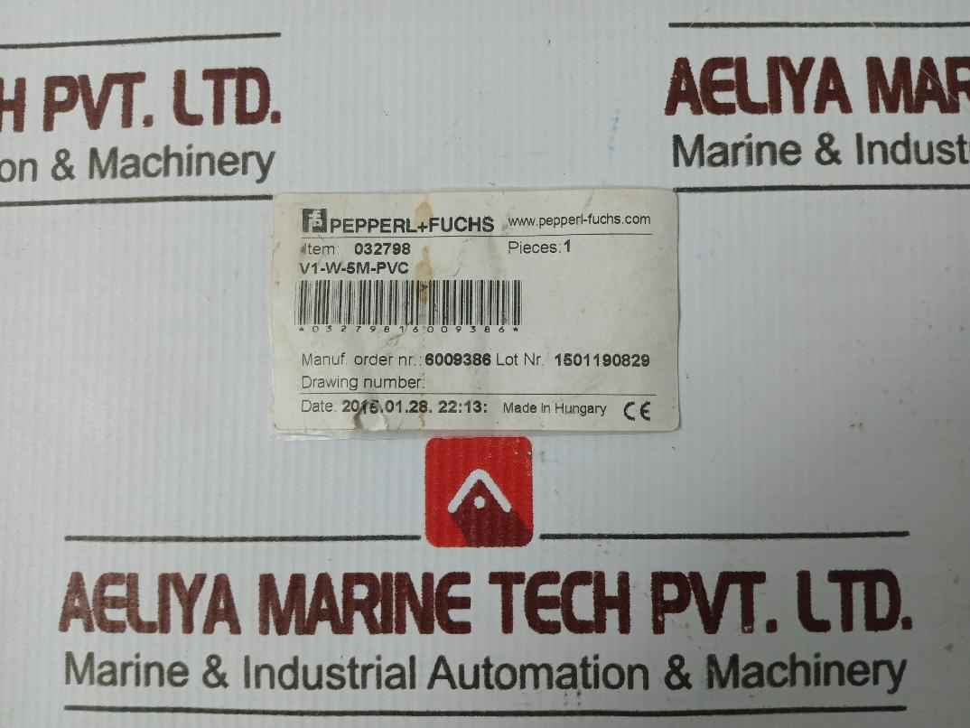 Pepperl+Fuchs V1-w-5M-pvc Connector Cable 032798