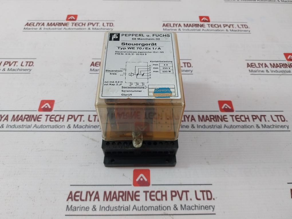 Pepperl+Fuchs We70/Ex1/A Intrinsically Safe Control Unit 220V 4A 500W