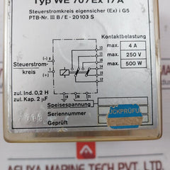 Pepperl+Fuchs We70/Ex1/A Intrinsically Safe Control Unit 220V 4A 500W
