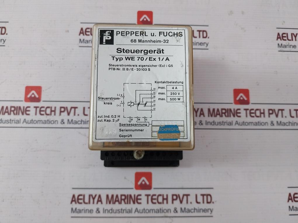 Pepperl+Fuchs We70/Ex1/A Intrinsically Safe Control Unit 220V 4A 500W