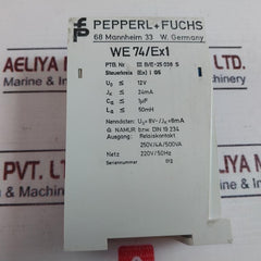 Pepperl+Fuchs We 74/Ex1 Isolation Amplifier Switch Relay 220V/50Hz