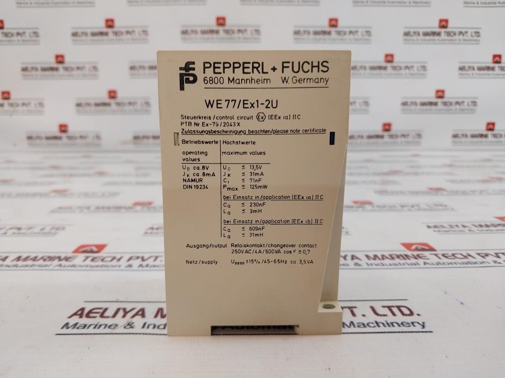 Pepperl+Fuchs We 77/Ex1-2U Isolated Switch Amplifier Relay 06341S 220Vac