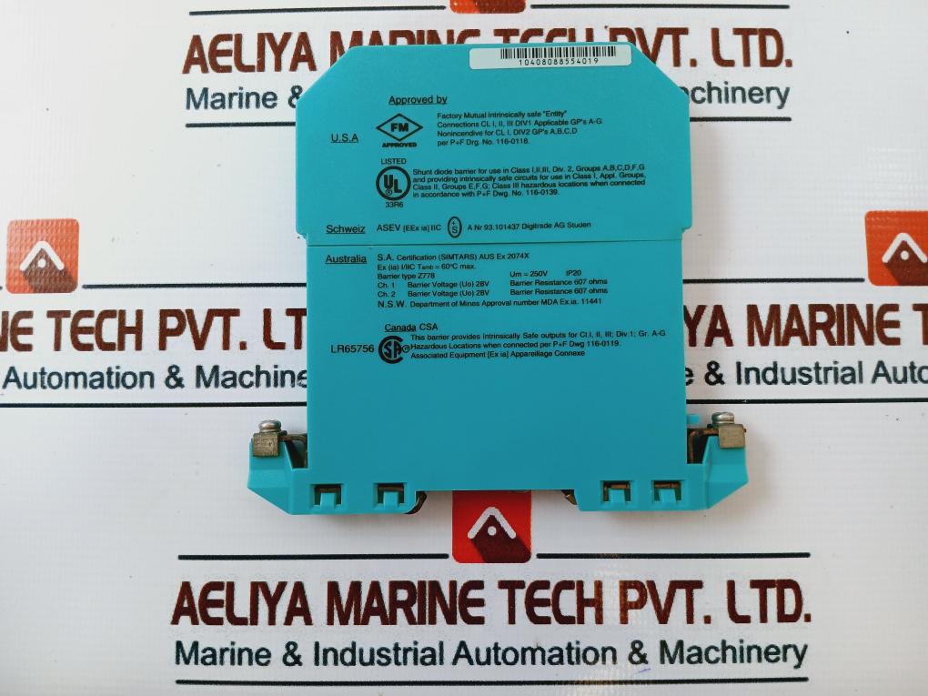 Pepperl+Fuchs Z-series Z778 Safe Snap Barrier 71804 Ip20 250V 46Ma