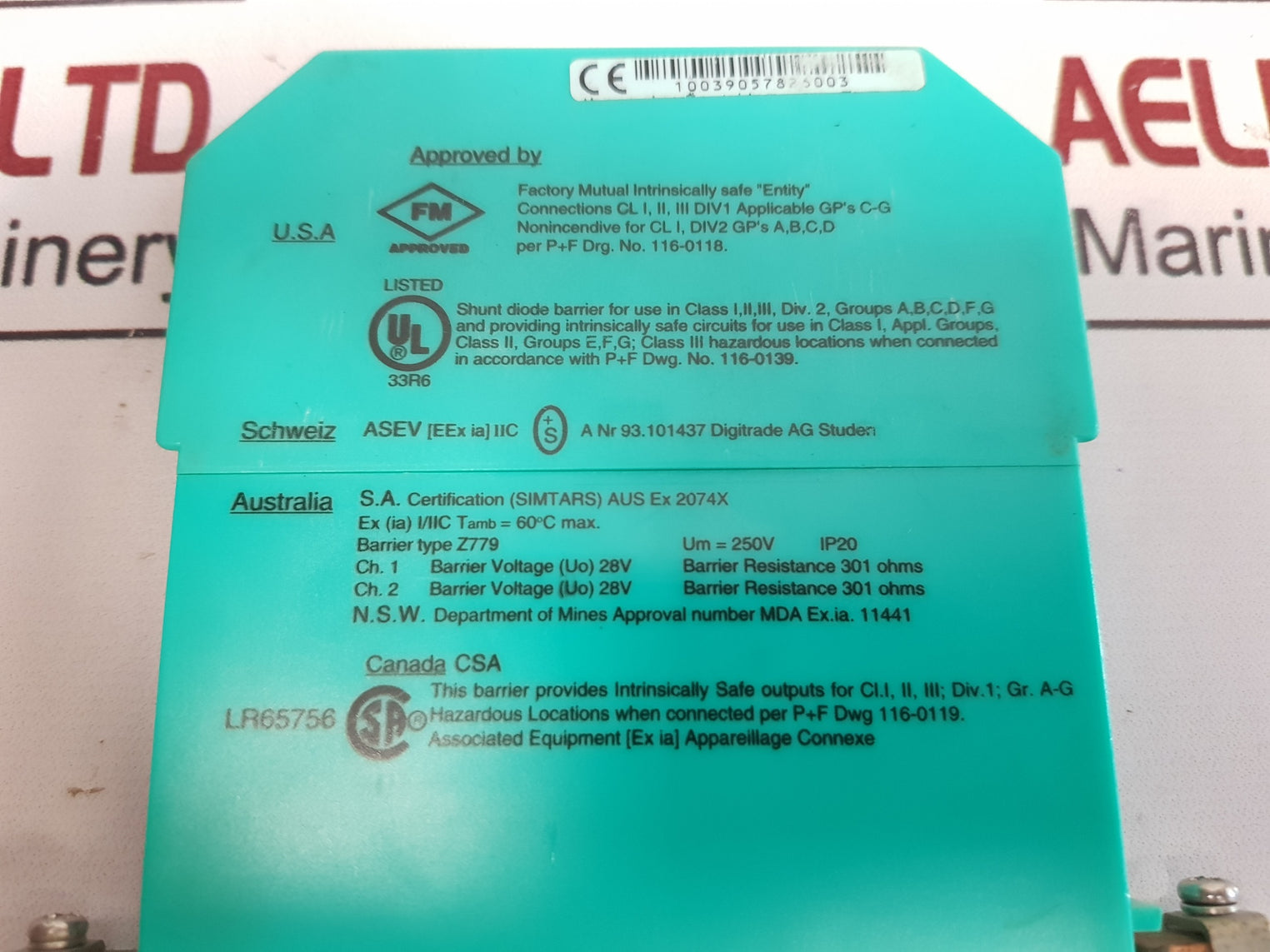 Pepperl+Fuchs Z779 Safe Snap Barrier 71806