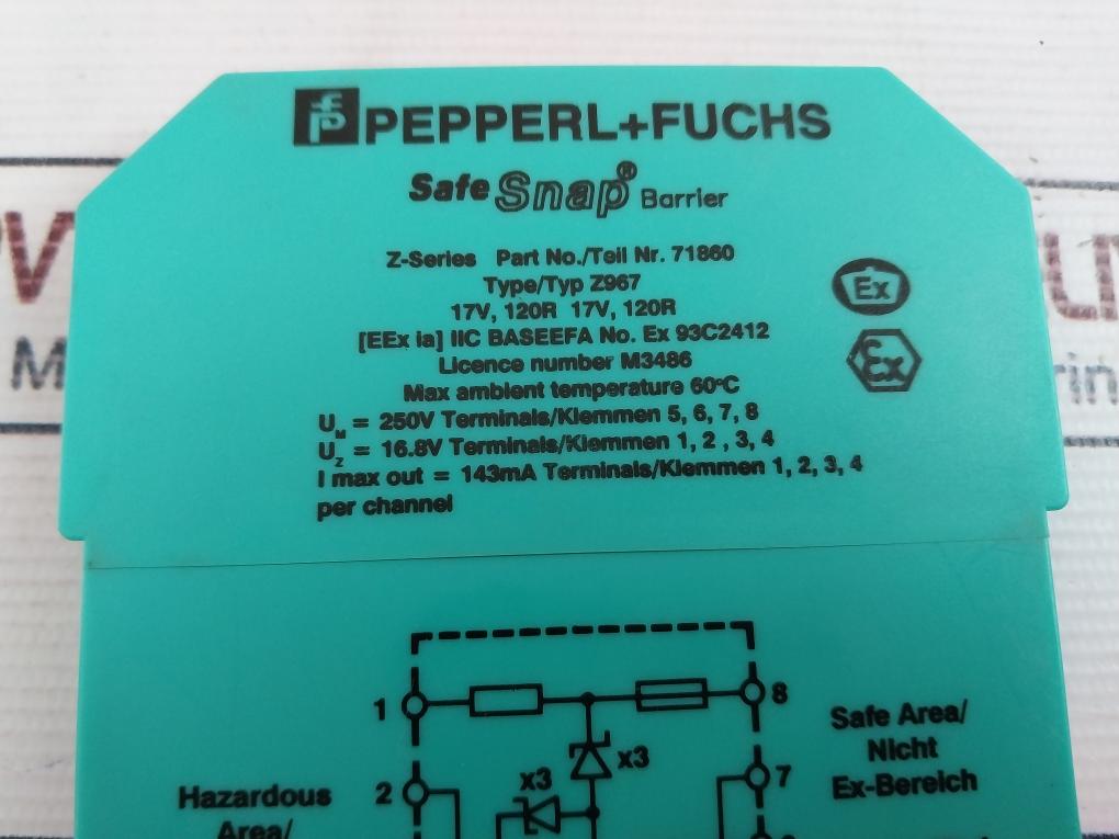 Pepperl+Fuchs Z967 Safe Snap Barrier 71860