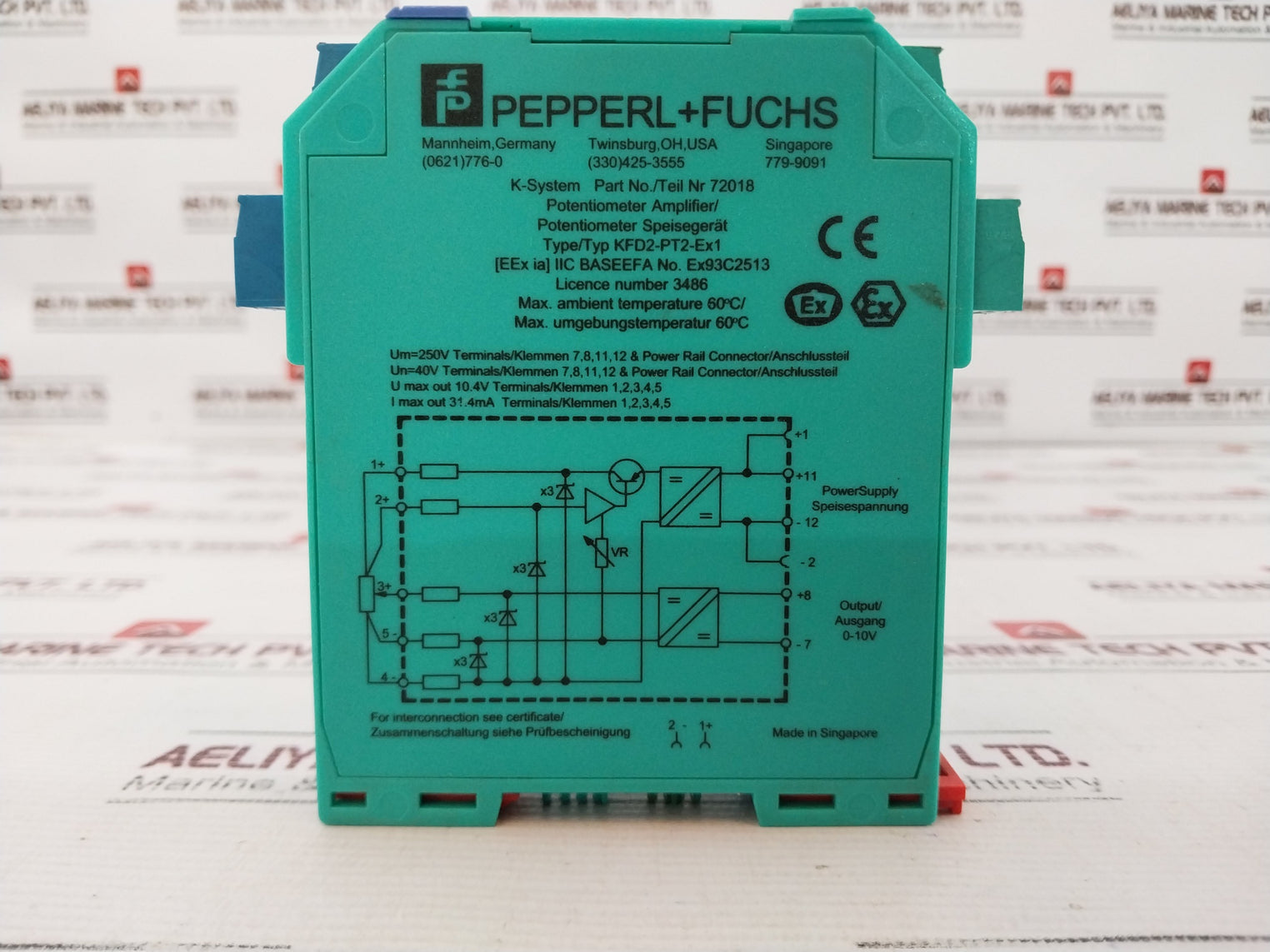 Pepperl+Fuchs Kfd2-pt2-ex1 Potentiometer Amplifier 250V 40V