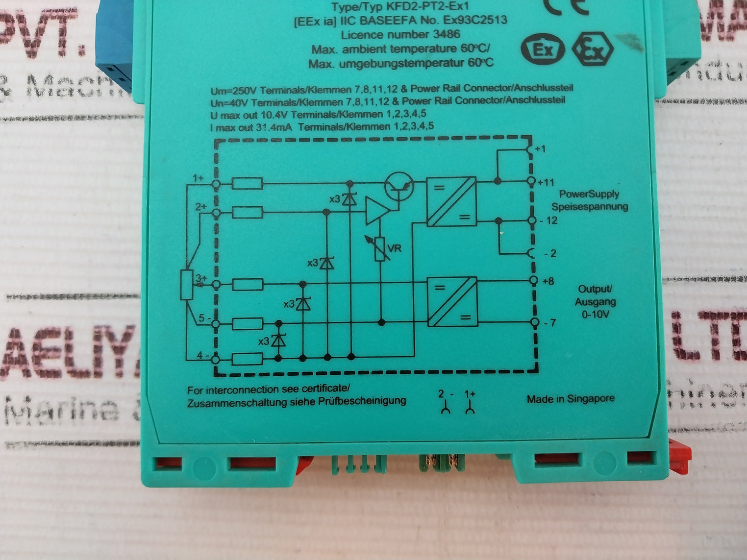 Pepperl+Fuchs Kfd2-pt2-ex1 Potentiometer Amplifier 250V 40V