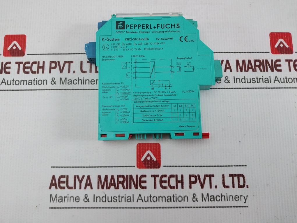 Pepperl+Fuchs Kfd2-stc4-ex1.Es Smart Transmitter Power Supply Dc 19-30V/50Ma 227919