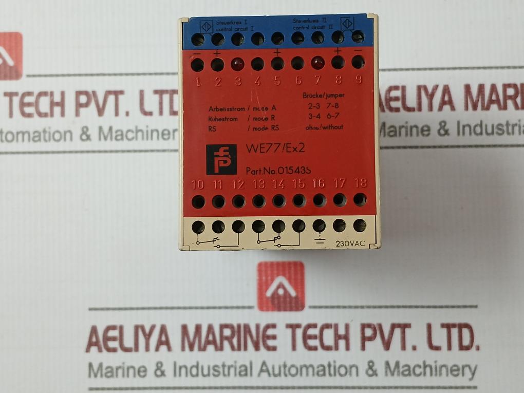 Pepperl+Fuchs We77/Ex2 Switch Amplifier 230Vac/45-65Hz