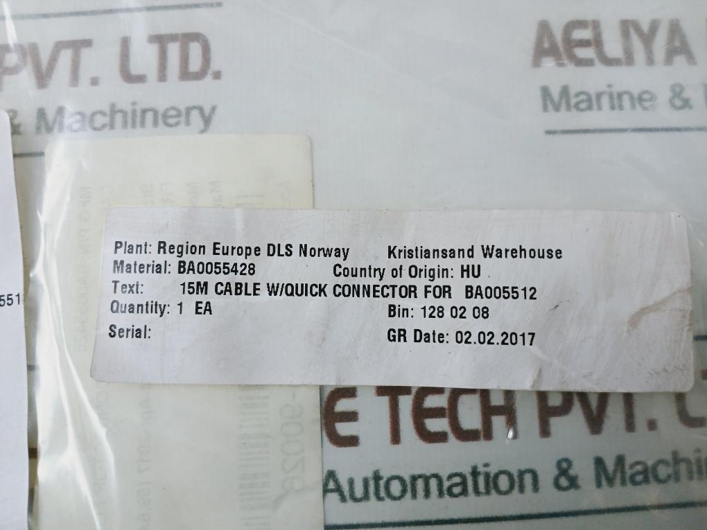 Pepperl+fuchs 038250 Cable With Quick Connector 7150000 715-90026 8 Oh