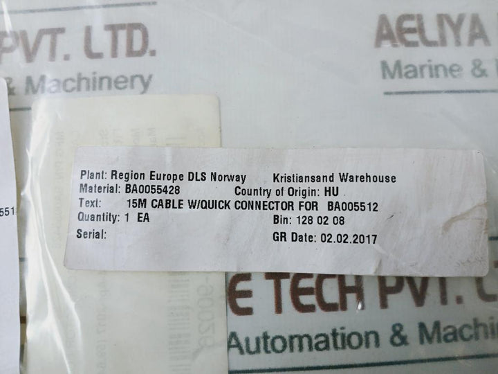 Pepperl+fuchs 038250 Cable With Quick Connector 7150000 715-90026 8 Oh