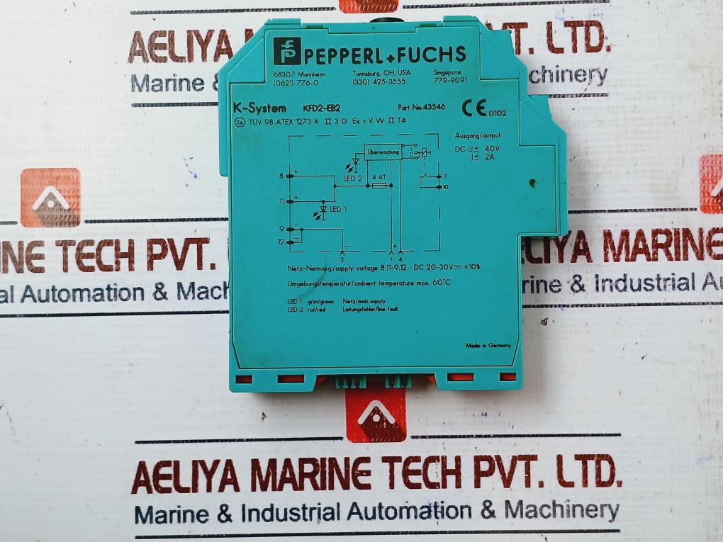 Pepperl+fuchs Kfd2-eb2 Power Feed Module 43546