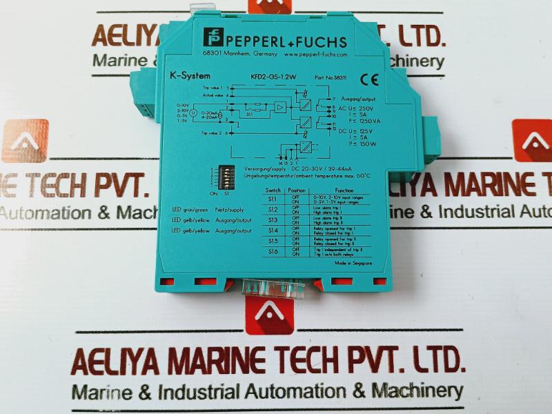 Pepperl+fuchs Kfd2-gs-1.2w Current/voltage Trip Value Signal Conditioner 38311