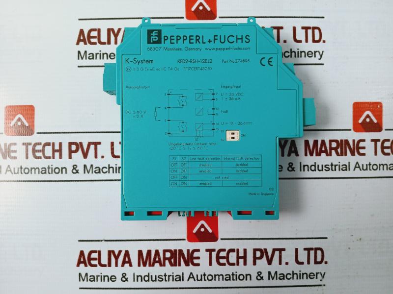 Pepperl+fuchs Kfd2-rsh-1.2e.l2 Switch Amplifier 24vdc 274895