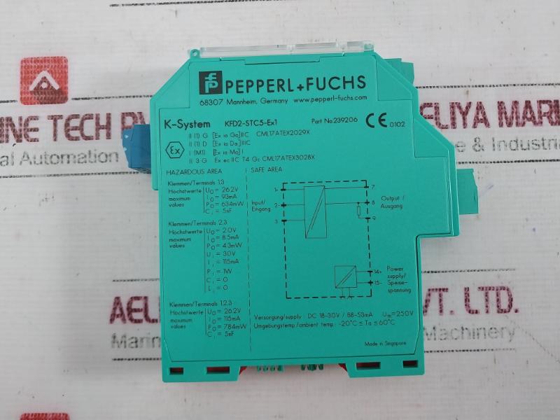 Pepperl+fuchs Kfd2-stc5-ex1 Smart Transmitter Power Supply K-system 239206